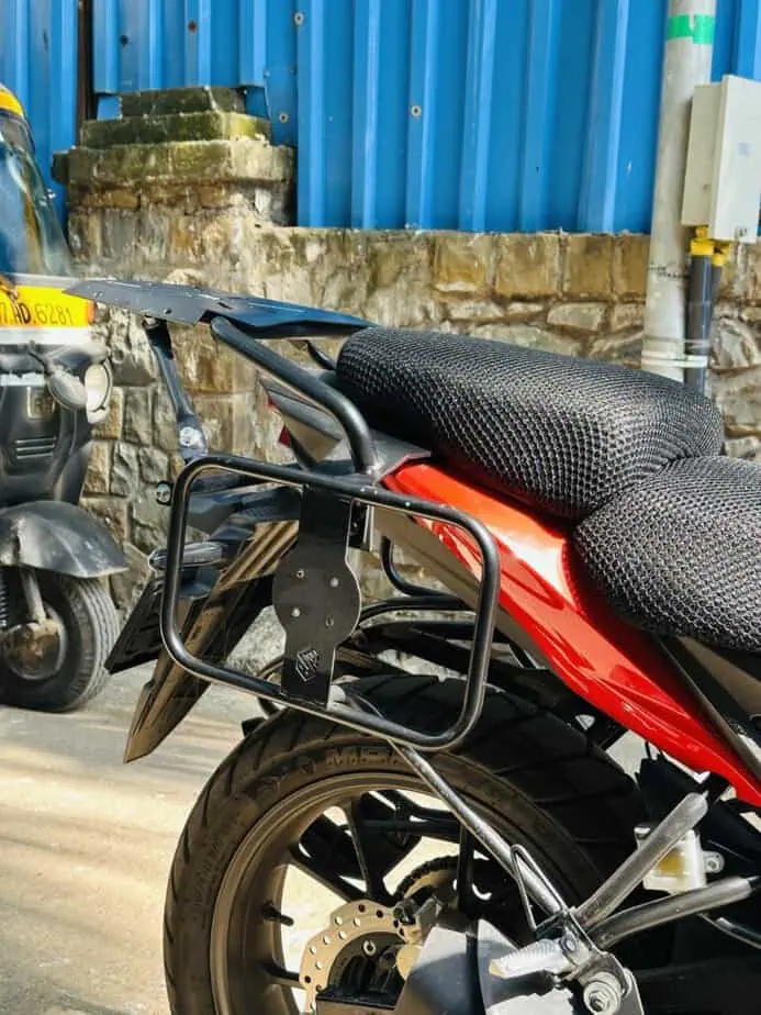 Honda NX 200 / CB 200 X Saddle Stay with Top Rack - PS Customs