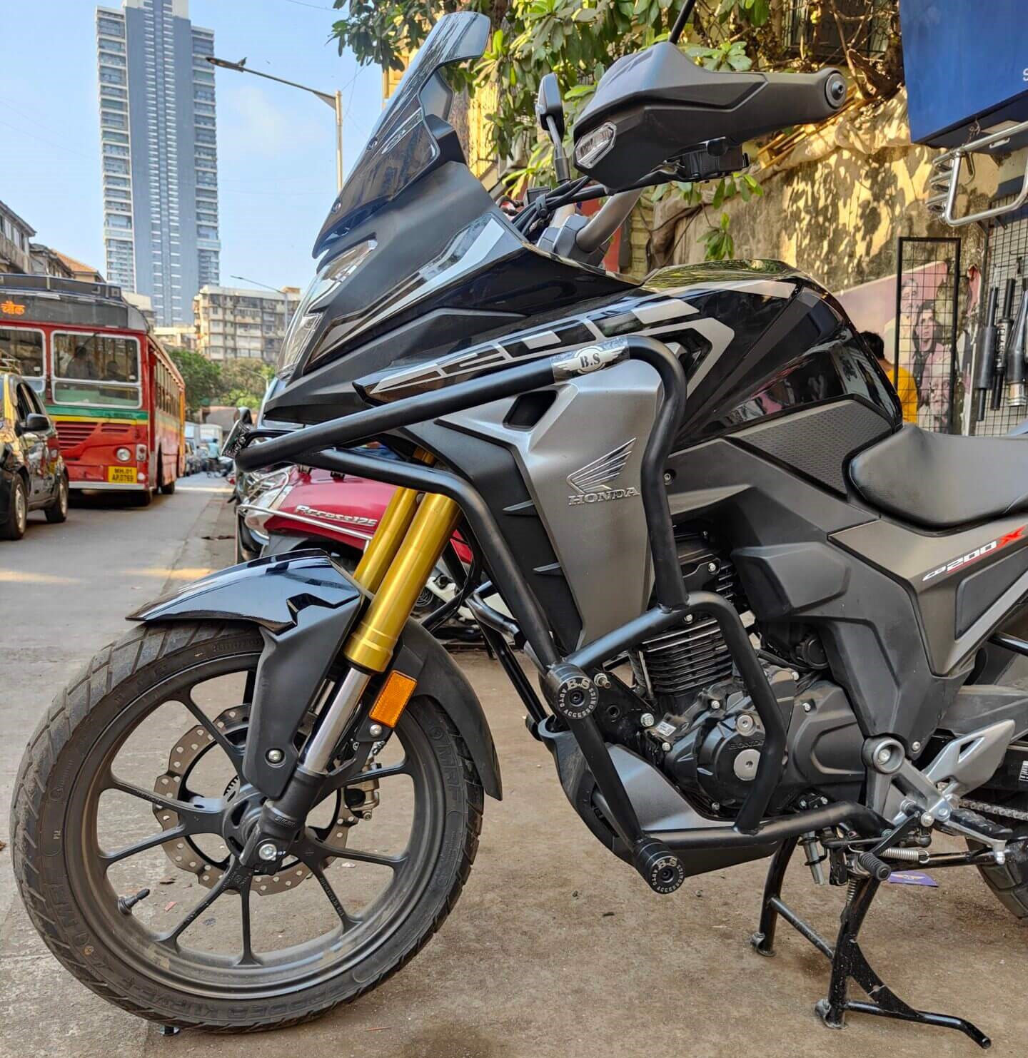 Honda NX 200 / CB 200 X Crash guard - Bs Auto - Image 3