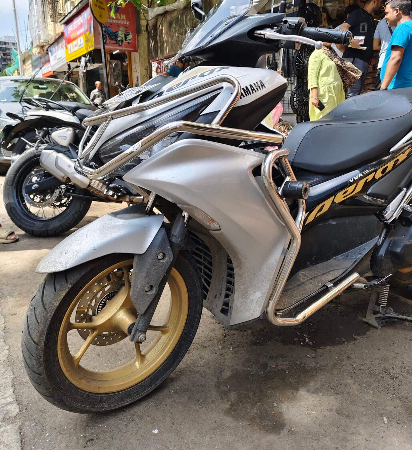 Yamaha Aerox 155 Crash Guard with Footrest – BS Auto – 786 Riders