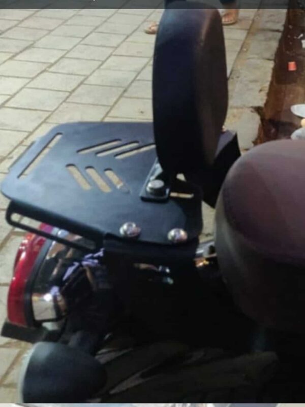 Honda Hiness CB 350 Backrest with TopRack Stainless Steel - BS Auto - Image 7