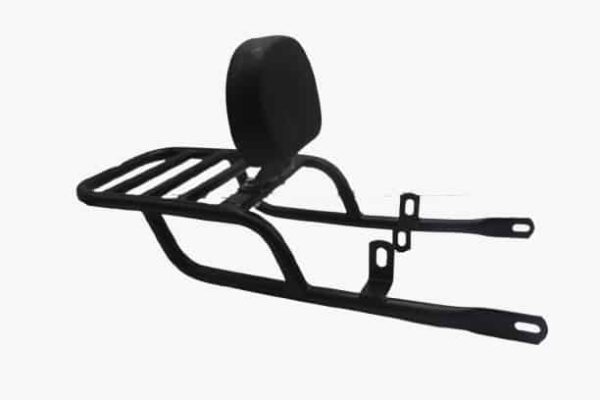 Honda Hiness CB 350 Backrest with Luggage Rack Long Pipe Stainless Steel- BS Auto - Image 2
