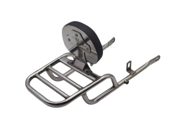 Honda Hiness CB 350 Backrest with Luggage Rack Long Pipe Stainless Steel- BS Auto