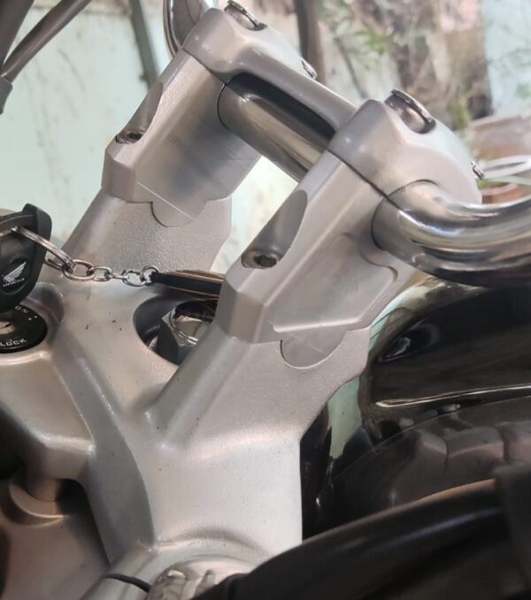 Honda Hiness CB 350 Handle Bar Riser Stainless Steel - BS Auto - Image 4