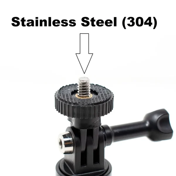 1/4 Thread ABS Tripod Mount with Stainless Steel Nut | Compatible with GoPro Hero 13–3, Insta360, DJI Osmo, SJCAM, Xiaomi, YI & Other Action Cameras - Image 2